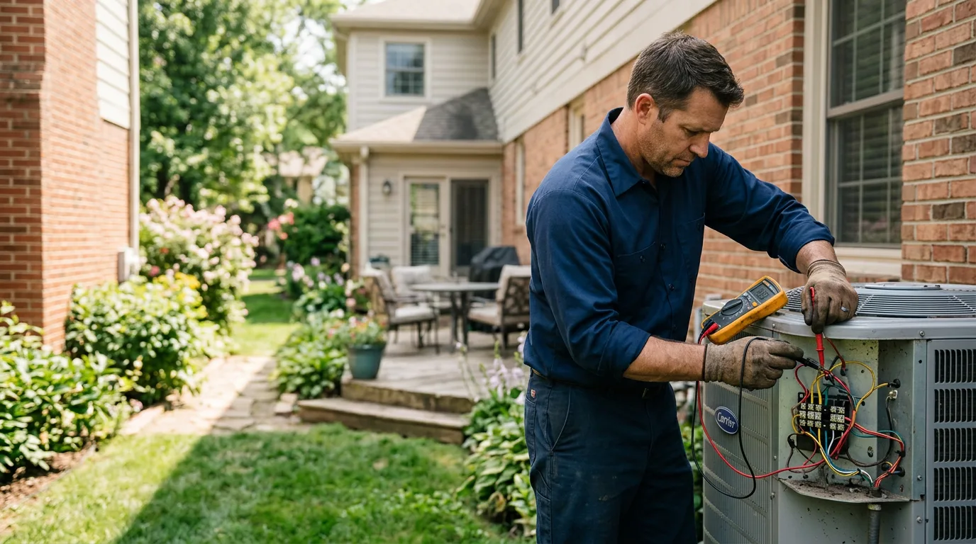 HVAC technician working near North Royalton, OH